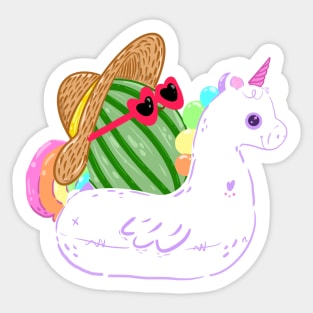 Floaty Watermelon Sticker